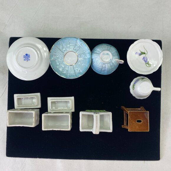 Vintage Knick Knack Figurine Mixed Lot Miniature Furniture Dishes - Picture 3 of 10
